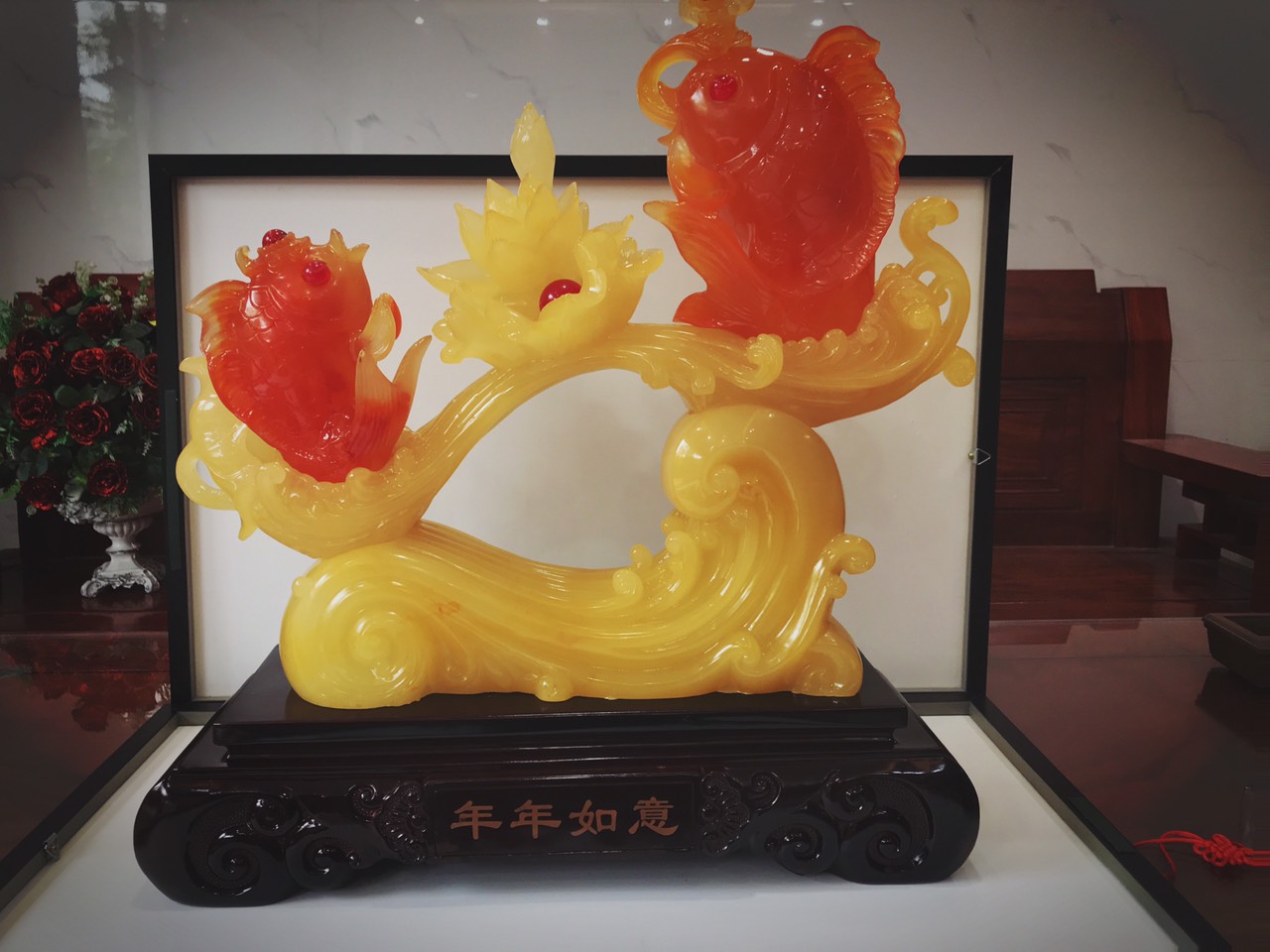 Qu&agrave; Tặng Khai Trương Tượng C&aacute; Ch&eacute;p Phong Thủy Độc Đ&aacute;o